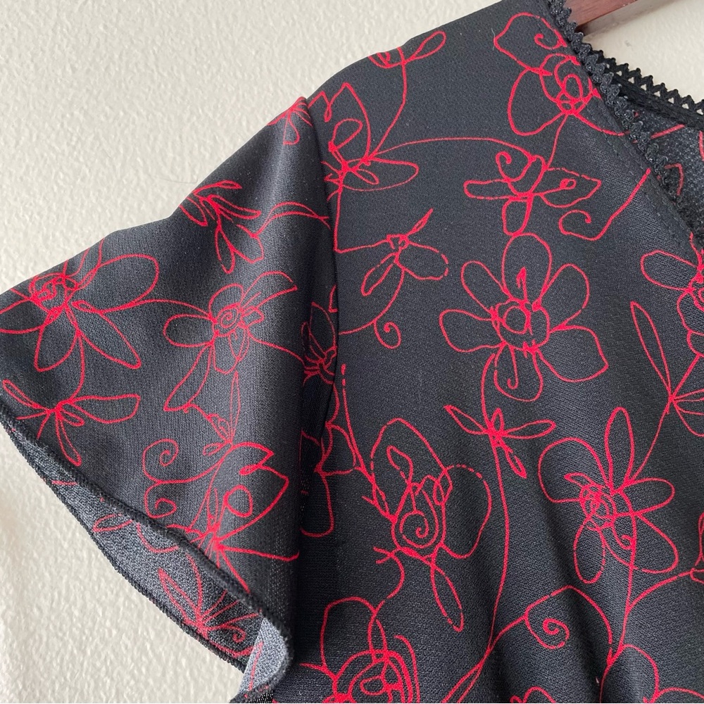 VTG Perseption Women's 2XL Floral Top Lace Romantic Whimsigoth Feminine - Picture 3 of 8